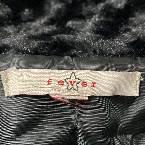 Fever black faux fur jacket - Size Large - Picture 5 of 11